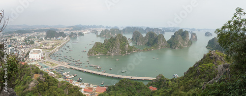 Karst Rock Ocean Landscapes in the Ha Long Bay, Vietnam. photo