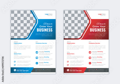 Business Flyer template layout design.
Corporate creative colorful business flyer
poster flyer pamphlet brochure cover design layout space for photo background, vector template design A4 size. photo