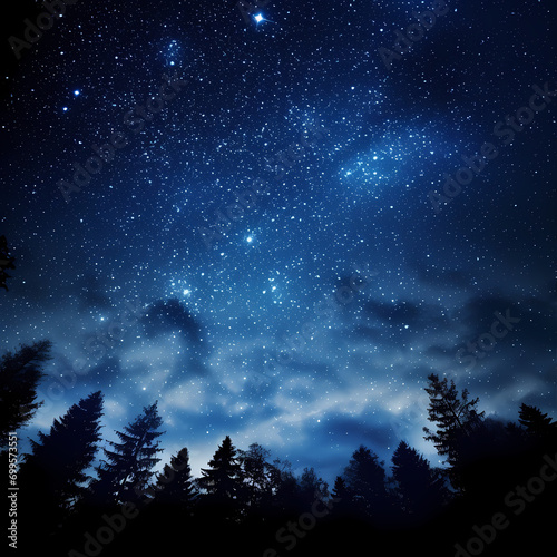 Night sky filled with stars and the Milky Way.