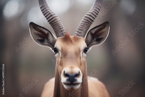 roan antelope with distinctive facial markings photo