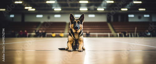 German shepherd s obedience competition training photo