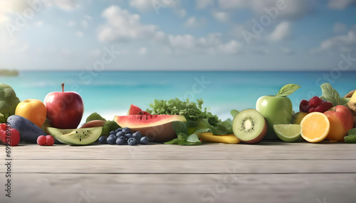 fruit on the beach