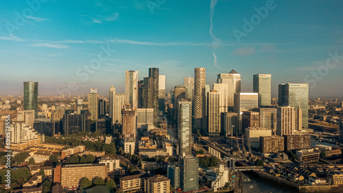 a view of a large city from a helicopter as it flies in the sky