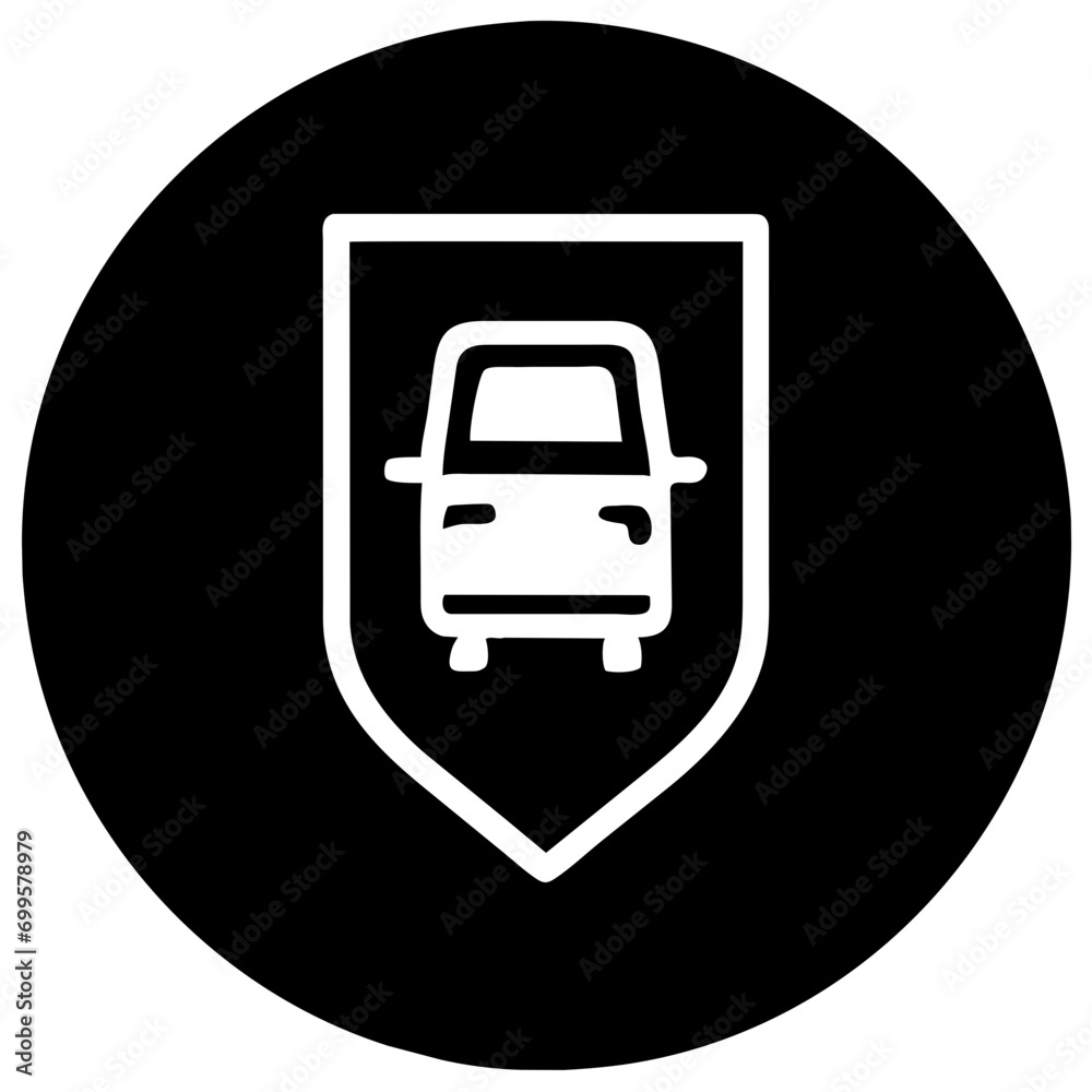 Car park security camera vektor icon illustation Car park security camera vektor icon illustation