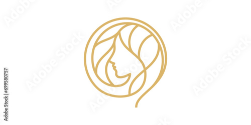 beauty logo design, with minimalist face elements, icons, vectors, symbols.