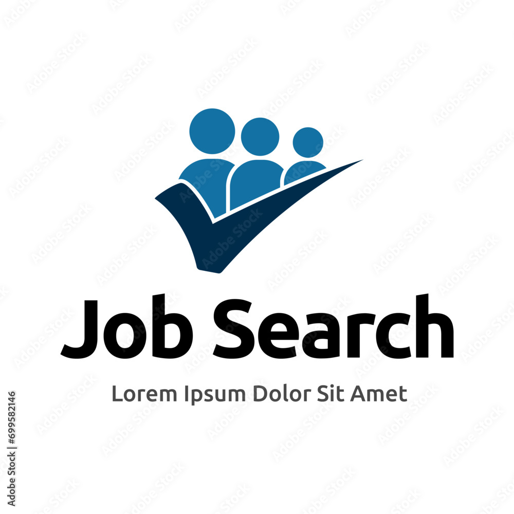 Job logo finder design template. Creative concept of digital find job vector illustration. Job logo finder design template. Creative concept of digital find job vector illustration.