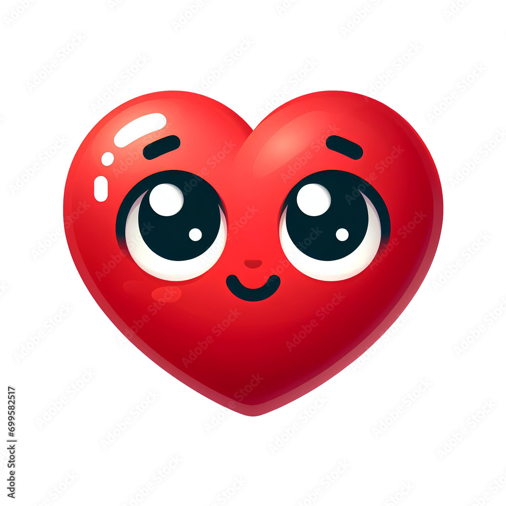 heart with smile face - cartoon heart transparent background
