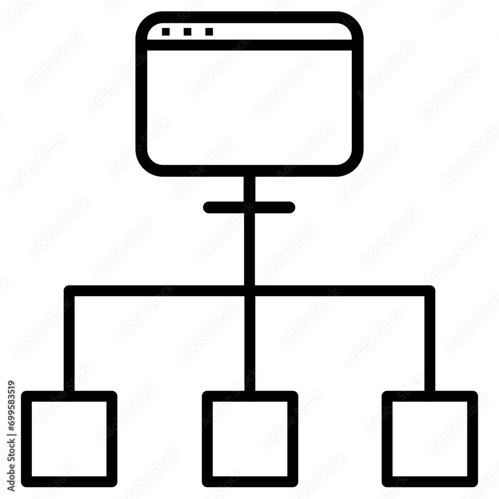 Network Segmentation Icon of Networking iconset. Network Segmentation Icon of Networking iconset.
