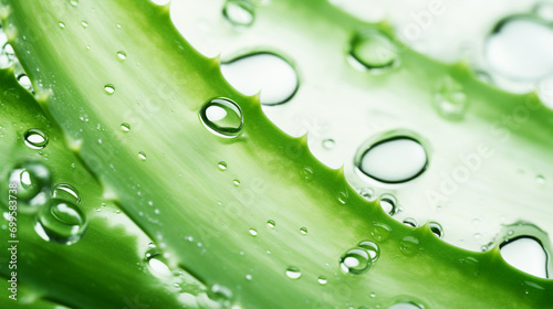 Explore the Beauty of Nature with Aloe Vera: Close-Up of Macro Gel Texture, Ideal for Organic Skincare and Health Products