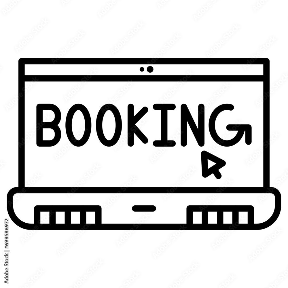 Fototapeta premium Online Booking Icon of Library iconset.
