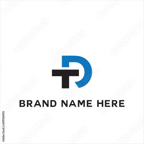 Free Download TD logo. T D design. White TD letter. TD, T D letter logo design. Initial letter TD linked circle uppercase monogram logo. T D letter logo vector design. - GFXLoad