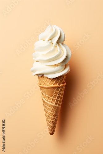 Vanilla frozen yogurt or soft ice cream