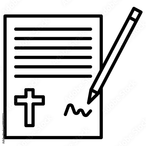 Testament Icon of Funeral iconset.