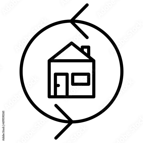 House Exchange Icon of Real Estate iconset.