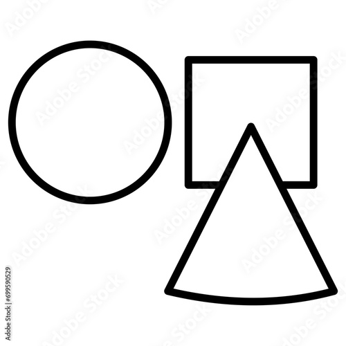 Fotografie Geometry Icon of Back to School iconset.
