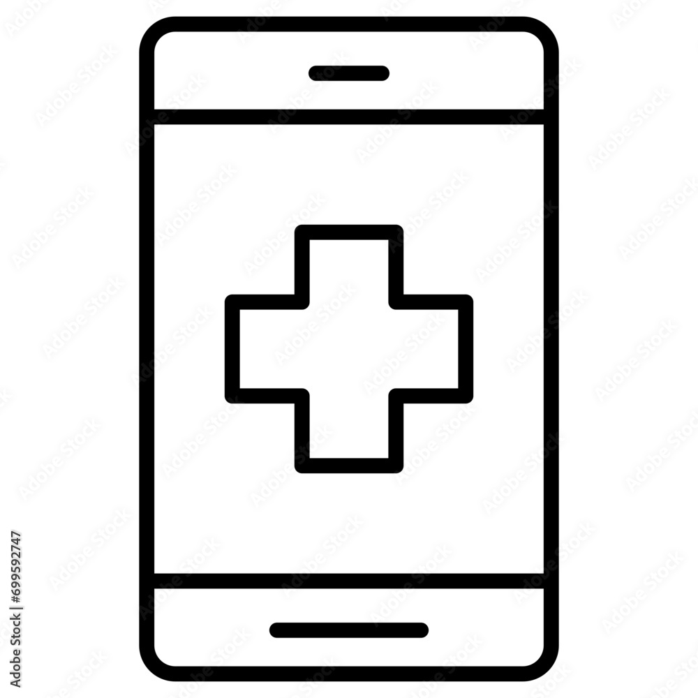 Obraz premium Mobile Medical Icon of Mobile Apps iconset.