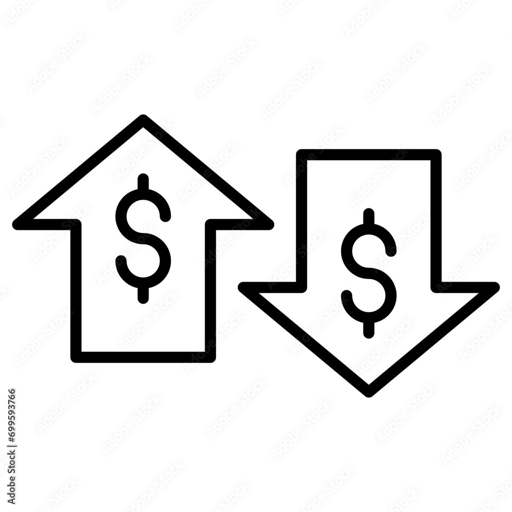 Increase and Decrease in Rate Icon of Business & Economy iconset. Increase and Decrease in Rate Icon of Business & Economy iconset.