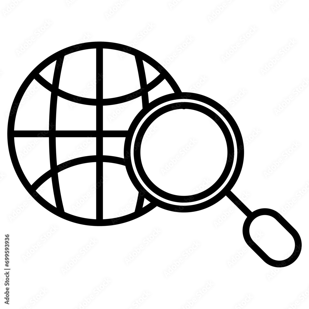 Global Search Icon of Coding and Development iconset. - obrazy, fototapety, plakaty 