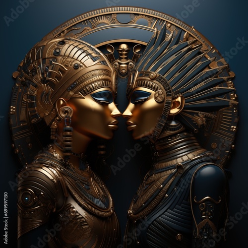 same gender cleopatra queens face to face ancient egypt hieroglyphic