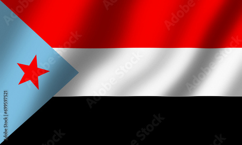 Powiewająca Flaga Jemenu Południowego