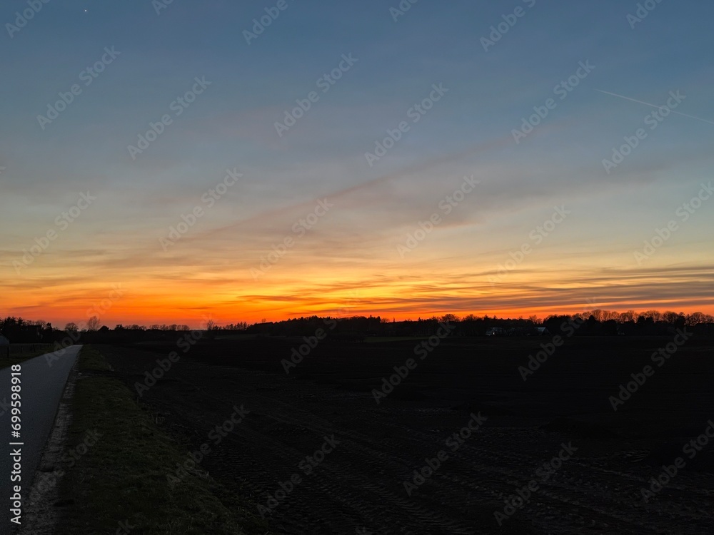 Fototapeta premium sunset on the road