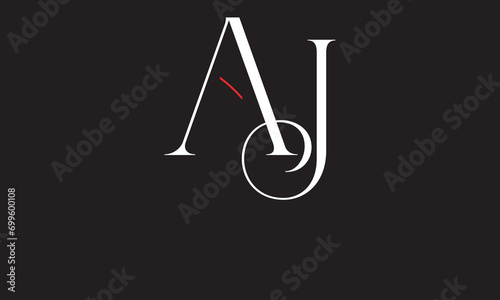 AJ, JA , A , J , Abstract Letters Logo Monogram
