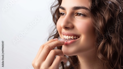 A Woman Brushing Her Teeth
