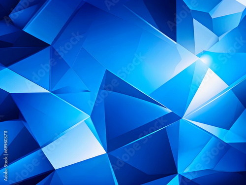geometric abstract blue light design background generative AI