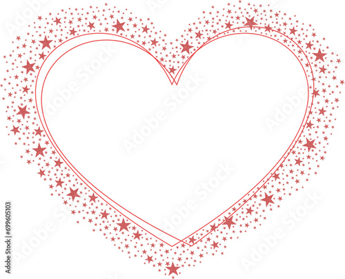 Double Rose Gold or Peach Love with Peach Sparkling glitter Stars #5