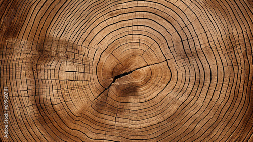 Old wooden tree cut surface. - Rough texture of tree rings.