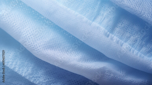 Close-up of Blue Spunbond Texture Background in Healthcare Setting - Sterile Medical Fabric for Surgical and Wound Treatment Concepts. photo