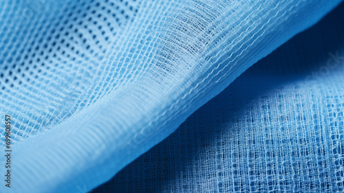 Close-up of Blue Spunbond Texture Background in Healthcare Setting - Sterile Medical Fabric for Surgical and Wound Treatment Concepts.