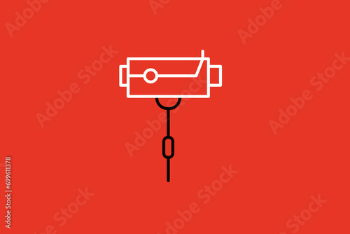 zenith telescope illustration in flat style design. Vector illustration.	