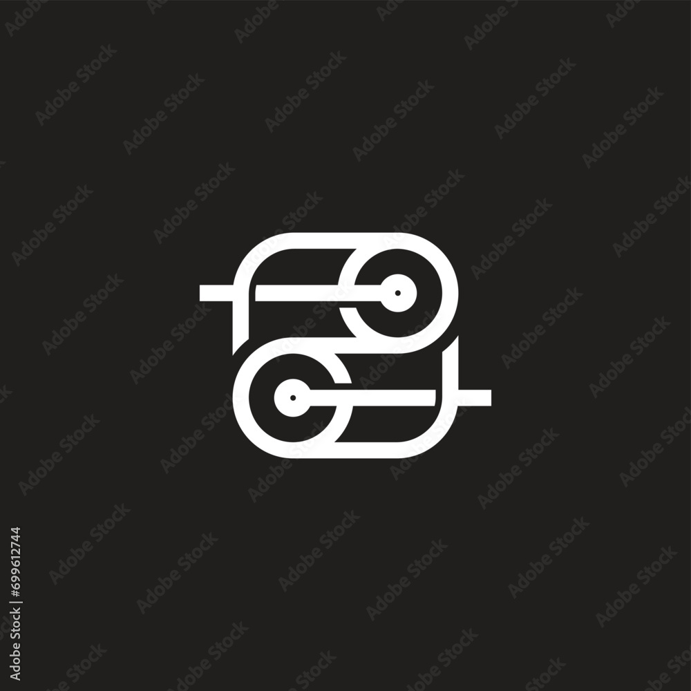 two pull wheel machine symbol logo vector two pull wheel machine symbol logo vector