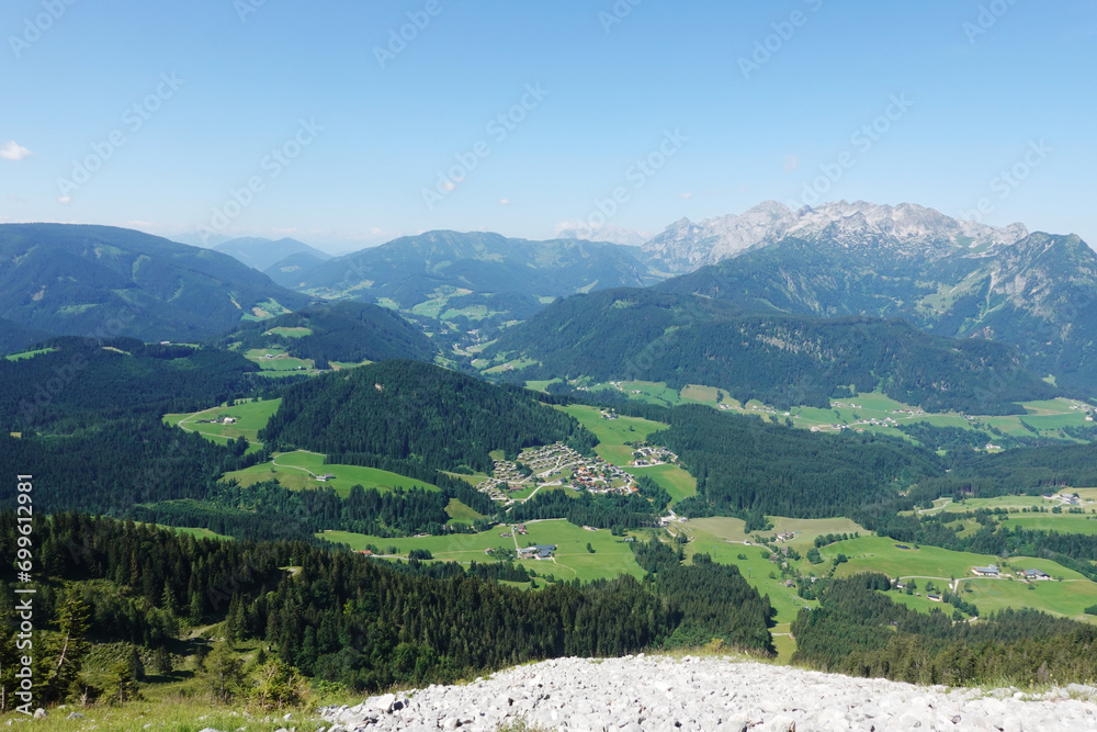 The view from Gosaukamm mountain ridge, Austria