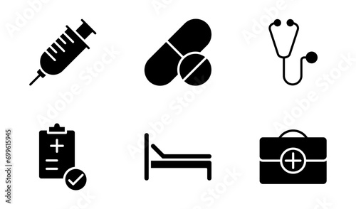 Medical Icon Design Template in Solid Style