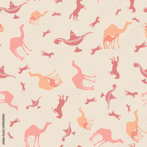 Peace fuzz, apricot colours natural colour ,seamless pattern ,prints background photo