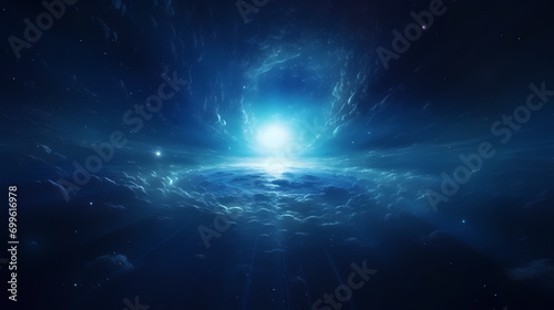 Blue light in space,PPT background