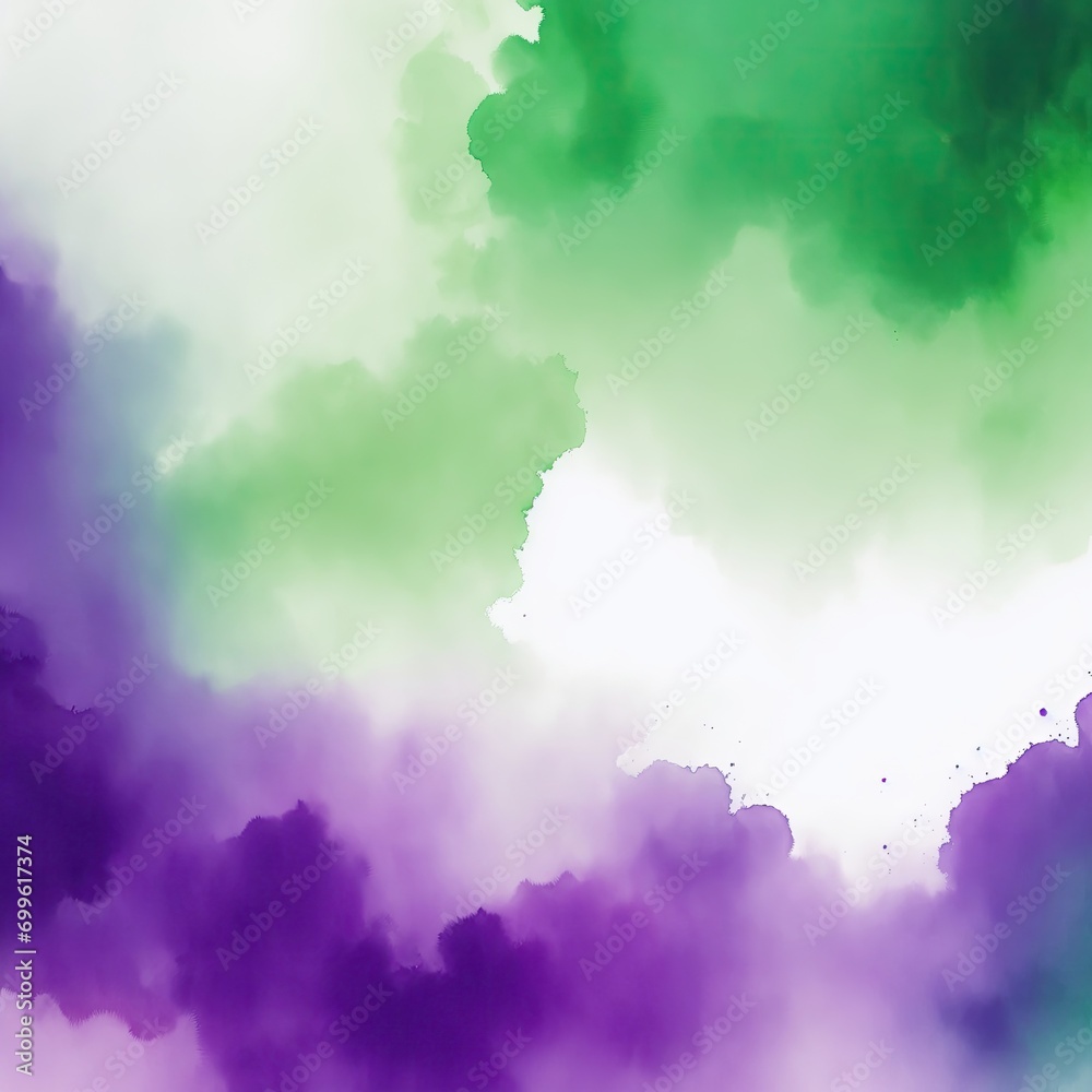 Green and purple watercolor texture background wallpaper