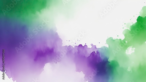 Green and purple watercolor texture background wallpaper