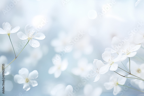 White flower garden comes with blurred white flower background.