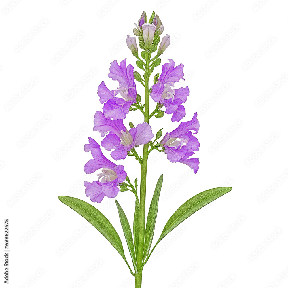Obraz premium High-Quality Image of Isolated Matthiola Incana or Hoary Stock Flowers On transparent background PNG file