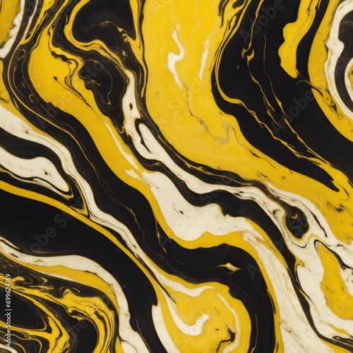 Yellow and Black Marble Stone Background