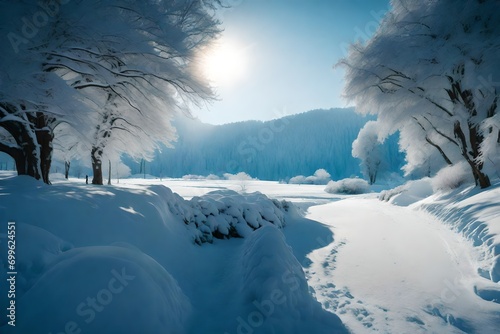 winter landscape in the mountains