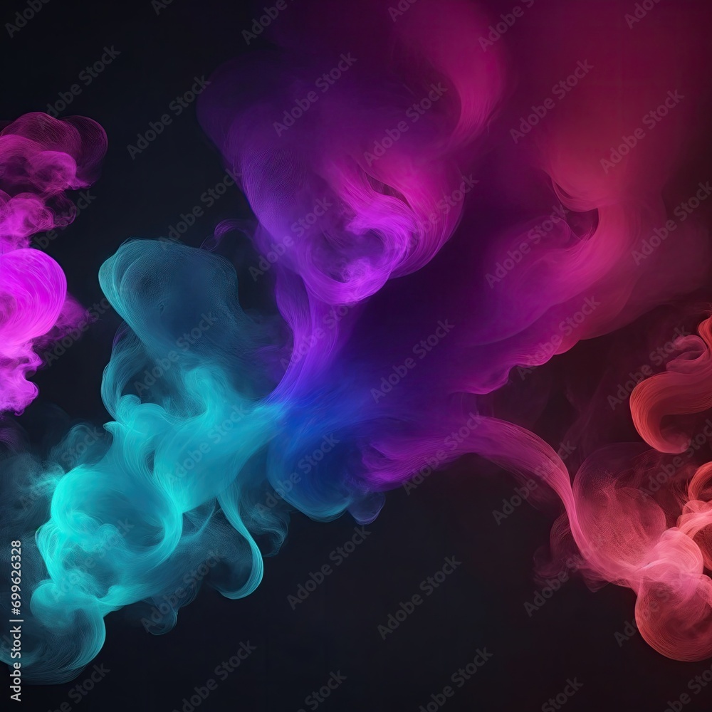 Obraz premium Smoke of different colors blasting and combining wallpaper, colorful smoke background wallpaper