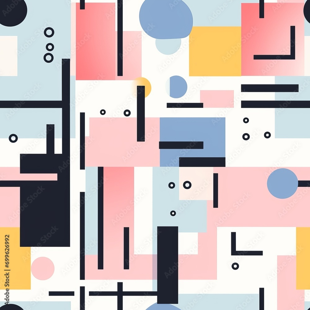 Retro abstract pattern with colorful shapes. Geometric Memphis background Retro abstract pattern with colorful shapes. Geometric Memphis background
