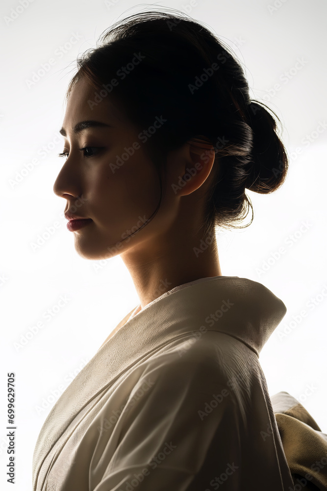 Portrait of beautiful Japanese women, spa, skin care concept Portrait of beautiful Japanese women, spa, skin care concept