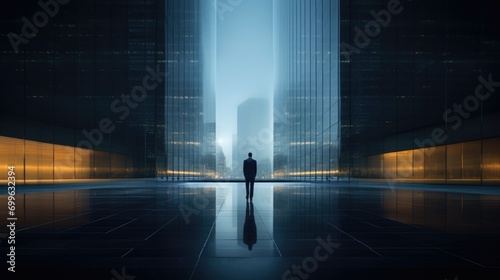 Silhouette of businessman