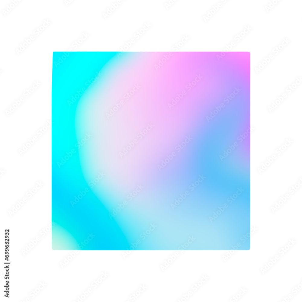 Naklejka premium rectangle rainbow foil element