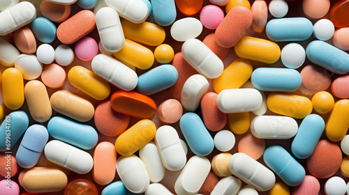 Background of many tablets and capsules wallpaper